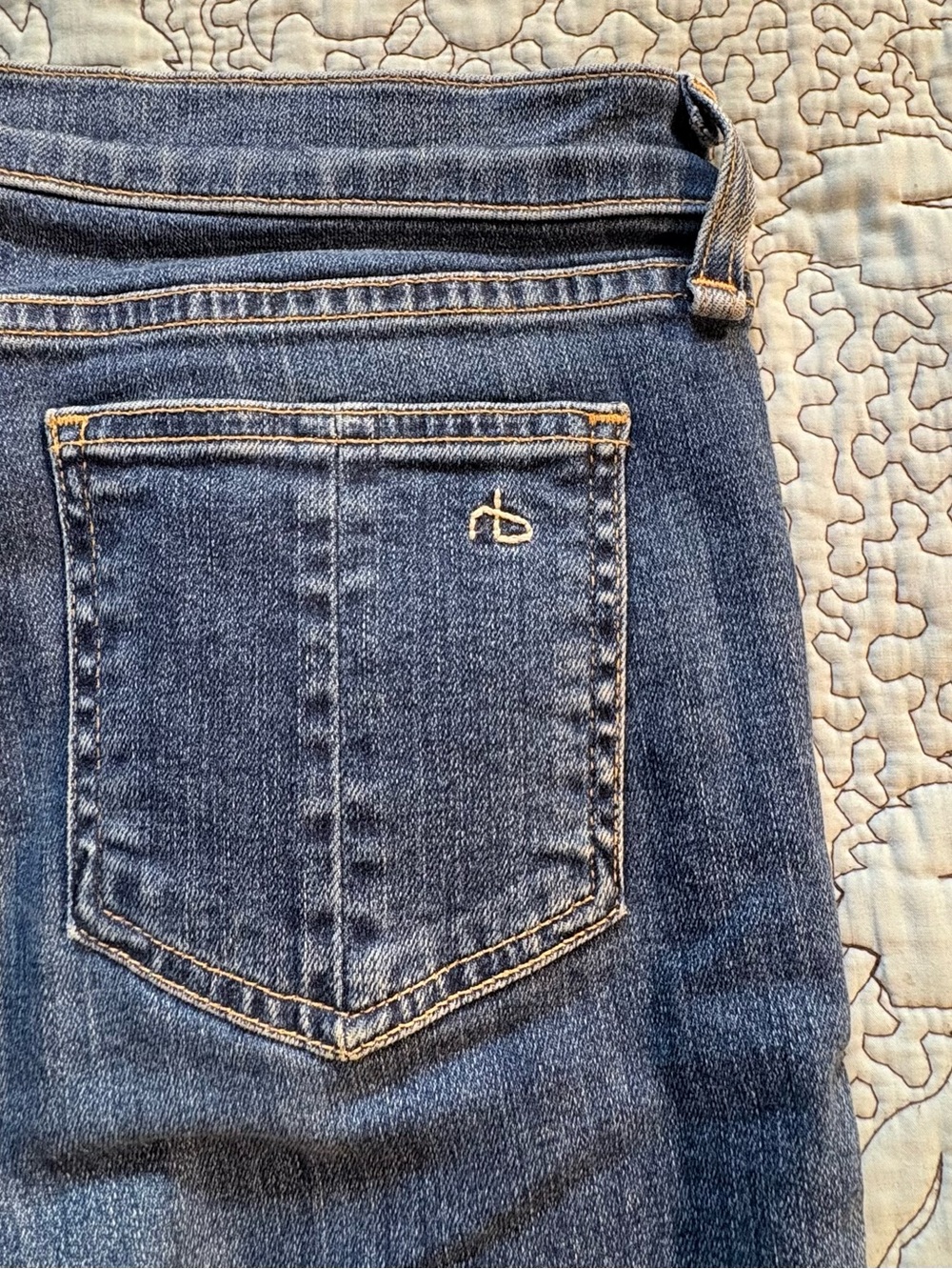 ☀️Rag & Bone Straight Leg Raw Hem Jeans Blue
Wash Sz 27🧡 - Picture 7 of 13